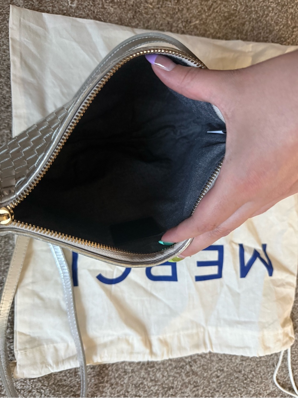 Clare V Petite Moyen - Silver Woven - Picture 5 of 6